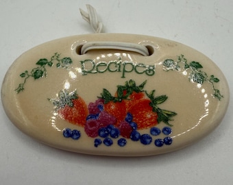 Colgante para cesta con diseño de recetas de Longaberger.