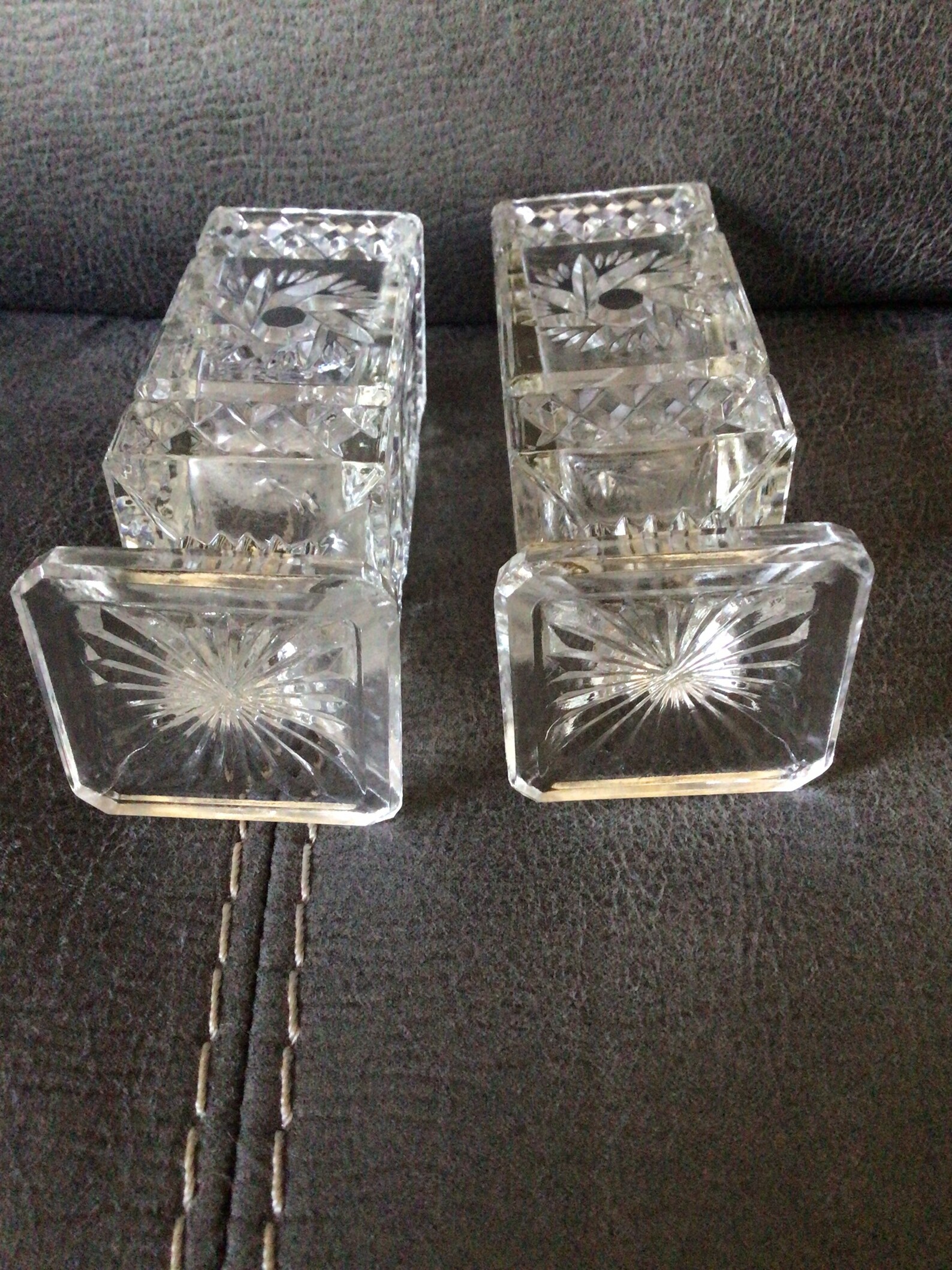 Vintage crystal candle holders Etsy