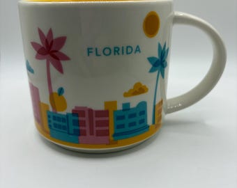 STARBUCKS Florida "You Are Here" 2016 Collection Coffee Mug Cup 14 FL Oz