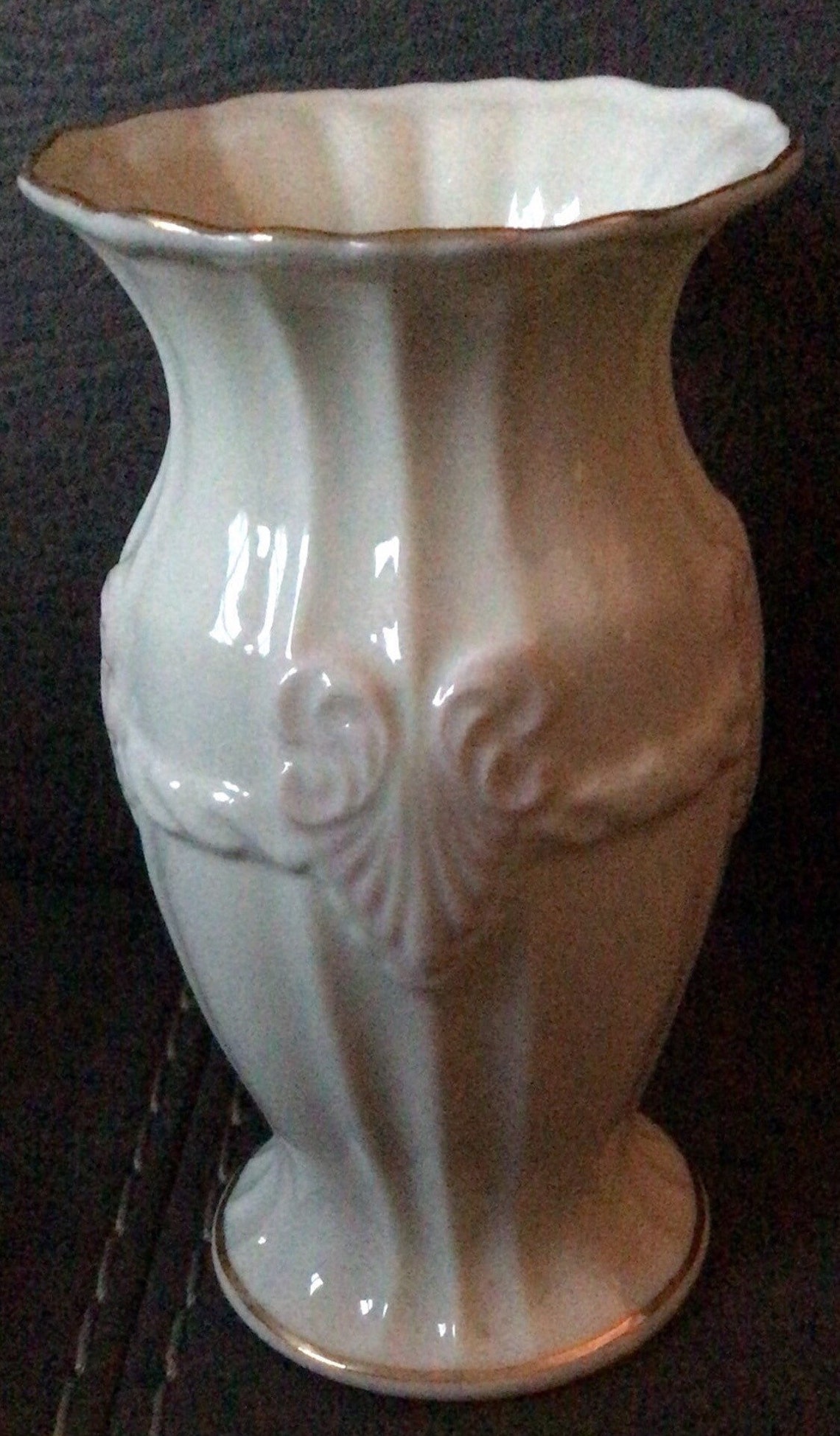 Vintage Belleek Irish Vase Etsy