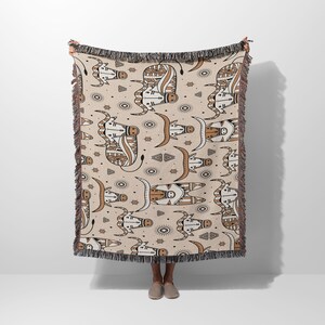 Boho Tier gewebte Decke | 100% Baumwolldecke | Gewebte Decke | Gewebter Wandteppich | Gewebte Decke