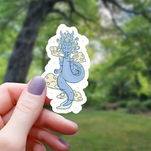 Chinese Sleep Dragon Sticker | Dragon Sticker | Water Bottle Sticker | Laptop Sticker | Waterproof Vinyl Sticker | Vinyl Sticker