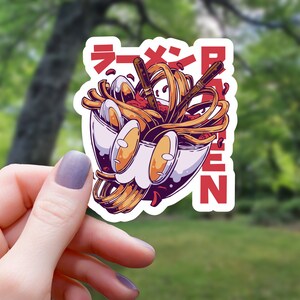 Ramen Monster Sticker | Food Sticker | Water Bottle Sticker | Laptop Sticker | Vinyl Sticker