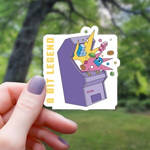 8-Bit Legend Gaming Sticker | Gamer Sticker | Vinly Sticker | Laptop Sticker | Water Bottle Sticker | Waterproof