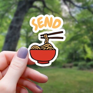 Send Noods Sticker | Ramen Sticker | Water Bottle Sticker | Laptop Sticker | Vinyl Sticker | Waterproof Sticker