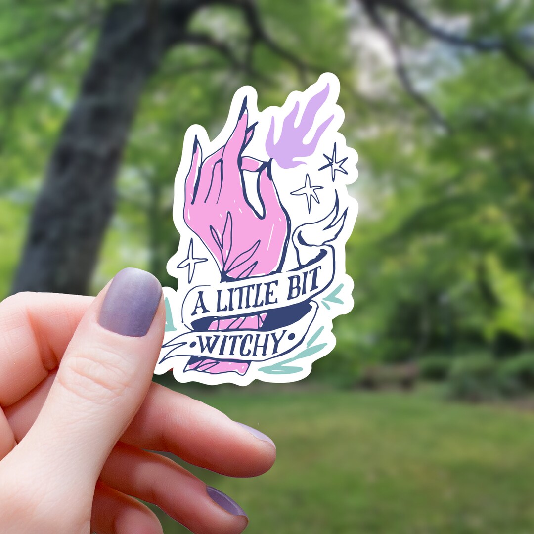 Little Bit Sticker Little Bit Witchy Sticker | Witch Sticker | Water Bottle Sticker ...