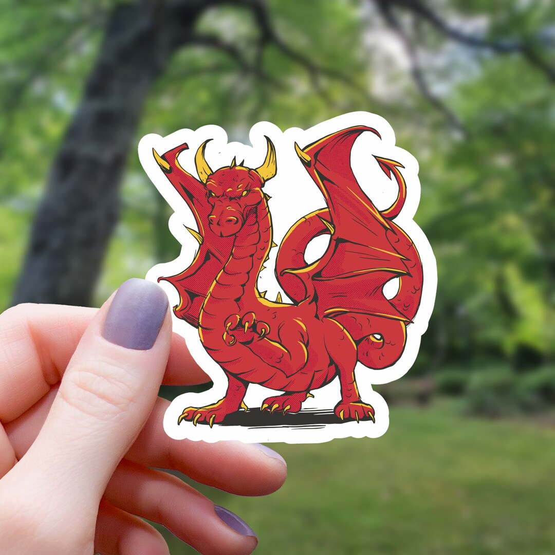 Red Dragon Sticker | Dragon Sticker | Water Bottle Sticker | Laptop ...
