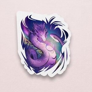 Magic Dragon Sticker | Multi-Color Dragon Sticker | Water Bottle Sticker | Laptop Sticker | Vinyl Sticker