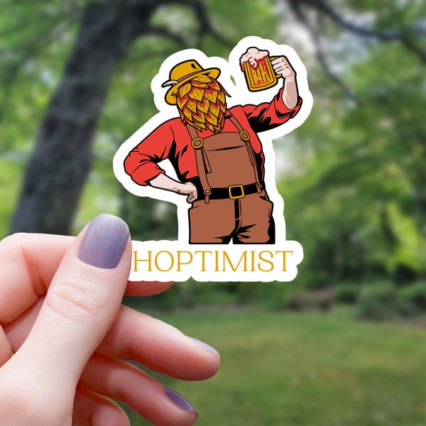 Hoptomist Sticker | Craft Beer Sticker | Water Bottle Sticker | Laptop Sticker | Vinyl Sticker | Waterproof Sticker