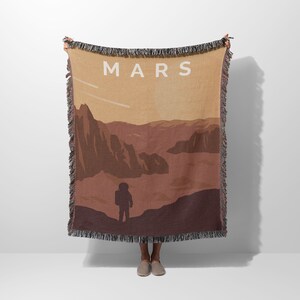 Mars Webdecke | 100% Baumwolldecke | Gewebte Decke | Gewebter Wandteppich | Gewebte Decke