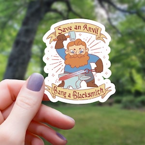 Save An Anvil Bang A Blacksmith Sticker | Blacksmith Sticker | Water Bottle Sticker | Laptop Sticker | Vinyl Sticker | Waterproof Sticker