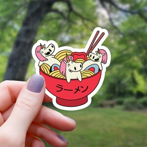 Unicorn Ramen Sticker | Ramen Sticker | Water Bottle Sticker | Laptop Sticker | Vinyl Sticker | Waterproof Sticker