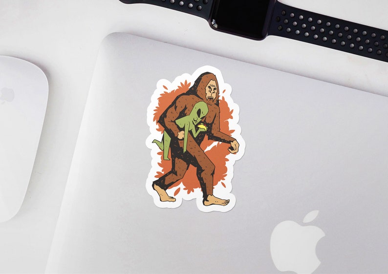 Yeti Carrying Alien Sticker | Alien | Vinyl Sticker | Water Bottle ...