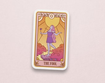 Pastel Fool Tarot Card Sticker | Tarot Sticker | Water Bottle Sticker | Laptop Sticker | Vinyl Sticker