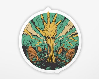 Zombie Hand Sticker | Horror Sticker | Vinyl Sticker | Water Bottle Sticker | Laptop Sticker | Waterproof Sticker