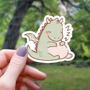 Sleeping Dragon Sticker | Dragon Sticker | Water Bottle Sticker | Laptop Sticker | Vinyl Sticker | Waterproof Sticker