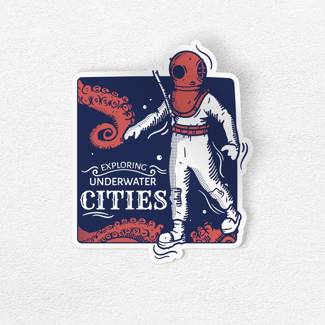 Diving Sticker | Water Sticker | Scuba Diving Sticker | Waterproof ...