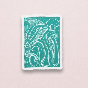 Mushroom Chalk Drawing Sticker | Mushroom Sticker | Water Bottle Sticker | Laptop Sticker | Vinyl Sticker