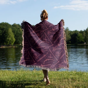 Rpg Weapons Woven Blanket | Cotton Woven Blanket | Usa Made Blanket | Wall Tapestry | Woven Blanket