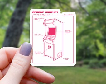 Retro Arcade Cabinet Sticker | Gamer Sticker | | Vinly Sticker | Laptop Sticker | Water Bottle Sticker | Waterproof