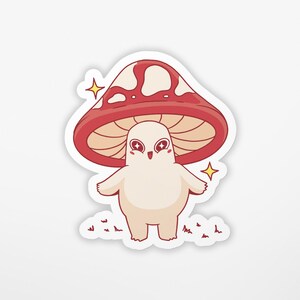 Chibi Mushroom Sticker | Chibi Sticker | Vinyl Sticker | Water Bottle Sticker | Laptop Sticker | Waterproof Sticker