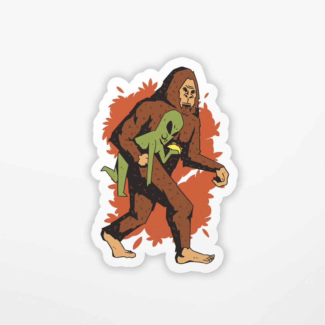 Yeti Carrying Alien Sticker | Alien | Vinyl Sticker | Water Bottle ...
