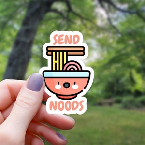 Send Noods Sticker | Ramen Sticker | Water Bottle Sticker | Laptop Sticker | Vinyl Sticker | Waterproof Sticker