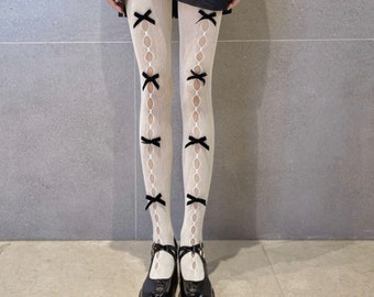 Bow Tights - Etsy