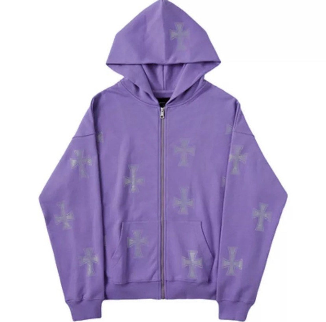 Rhinestone cross hoodie Clearance
