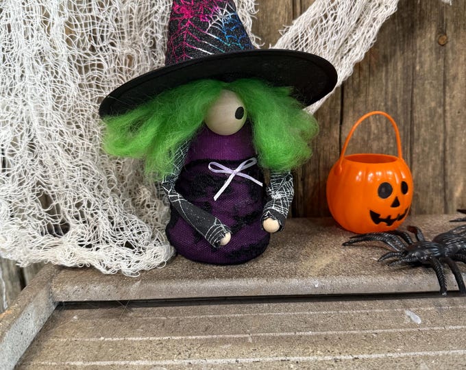 Halloween Bat Gnome: Handmade Tiered Tray Decor