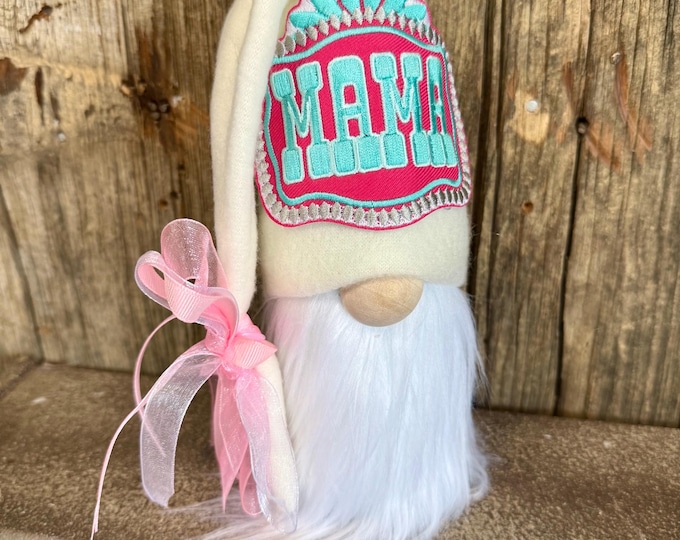 Mom gnome/Coffee Bar Decor/Coffee gnome/Mom gift/Handmade Gnome/Nisse Tomte/Tiered Tray Decor/