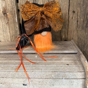 Spider Gnome/Gnome Decor/Rustic Gnome/Tiered Tray Decor/Nisse Tomte/Handmade Gnome/Halloween Gnome