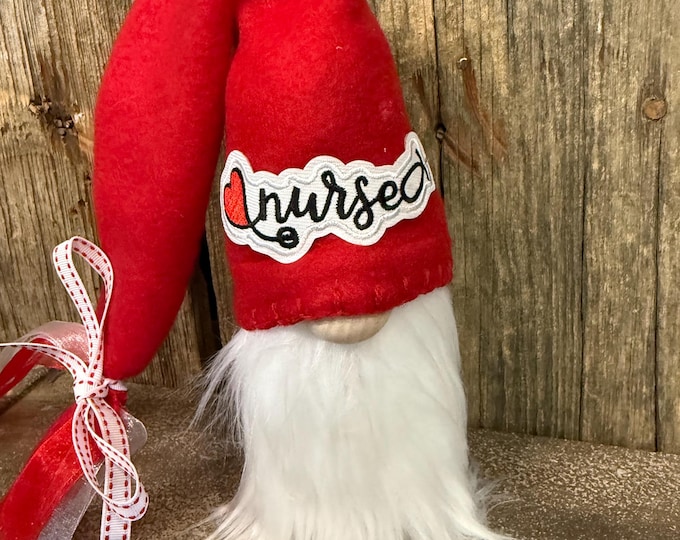 Nurse gnome/handmade Gnome/nurse gift/Nisse Tomte/tiered tray Decor