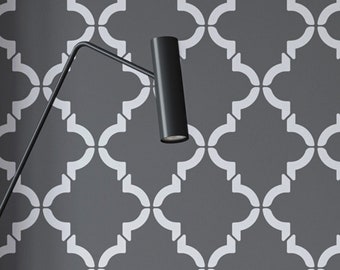 FIRAT Moroccan Wall Stencil for Painting, Large Arabesque Geometric Pattern Stencil, Reusable