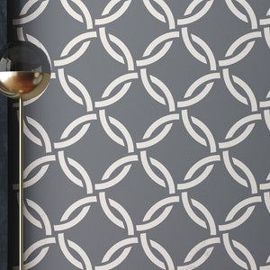 Large Circle Wall Stencil: Flower of Life Pattern, Includes Edging Stencil