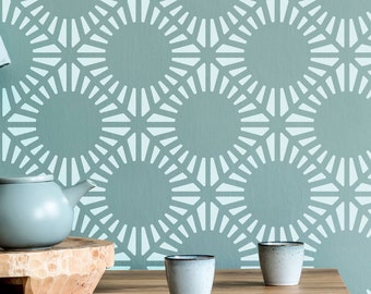 ARNO - Large Wall Stencil Pattern / Wall Stencils for Painting / Stencils For Walls / Modern Floral Stencils / Geometric WALL STENCIL