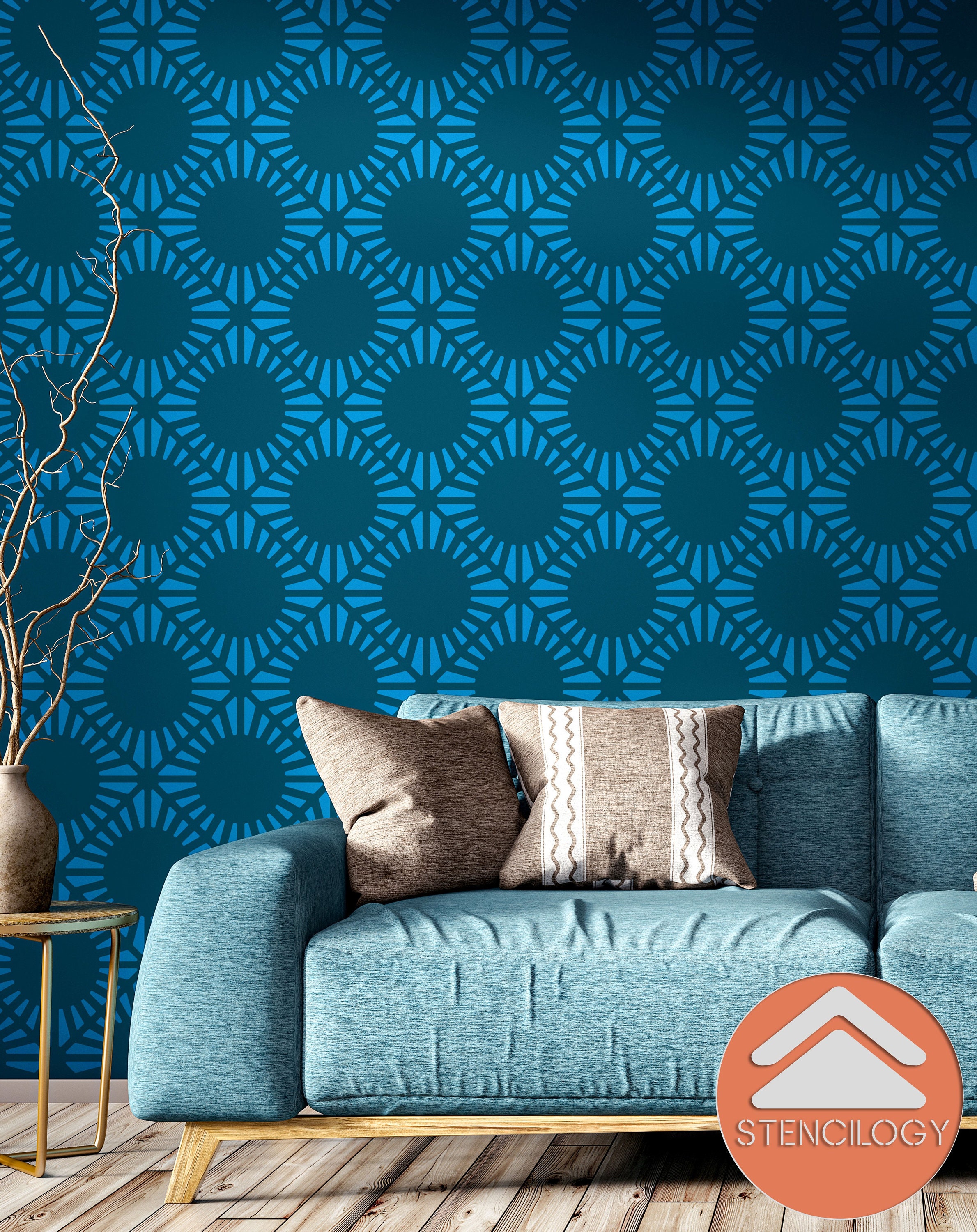 ARNO Large Wall Stencil Pattern / Wall Stencils for Painting