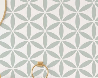 NILE Sacred Geometry Wall Stencil, Flower of Life Mandala Pattern Stencil, Spiritual Home Decor