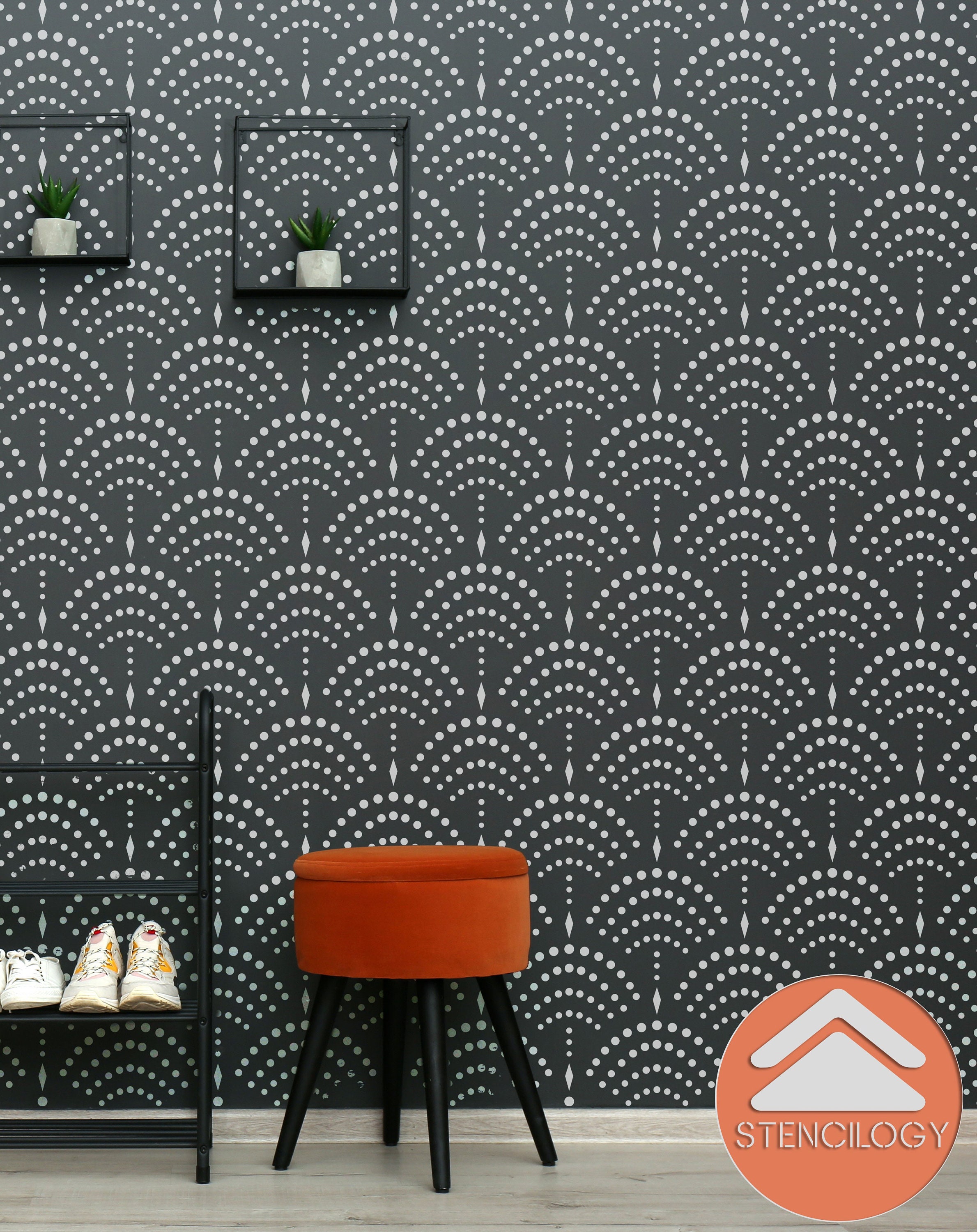 Sakae Japanese Tile Stencil Geometric Pattern Stencils for Painting Walls  Floor