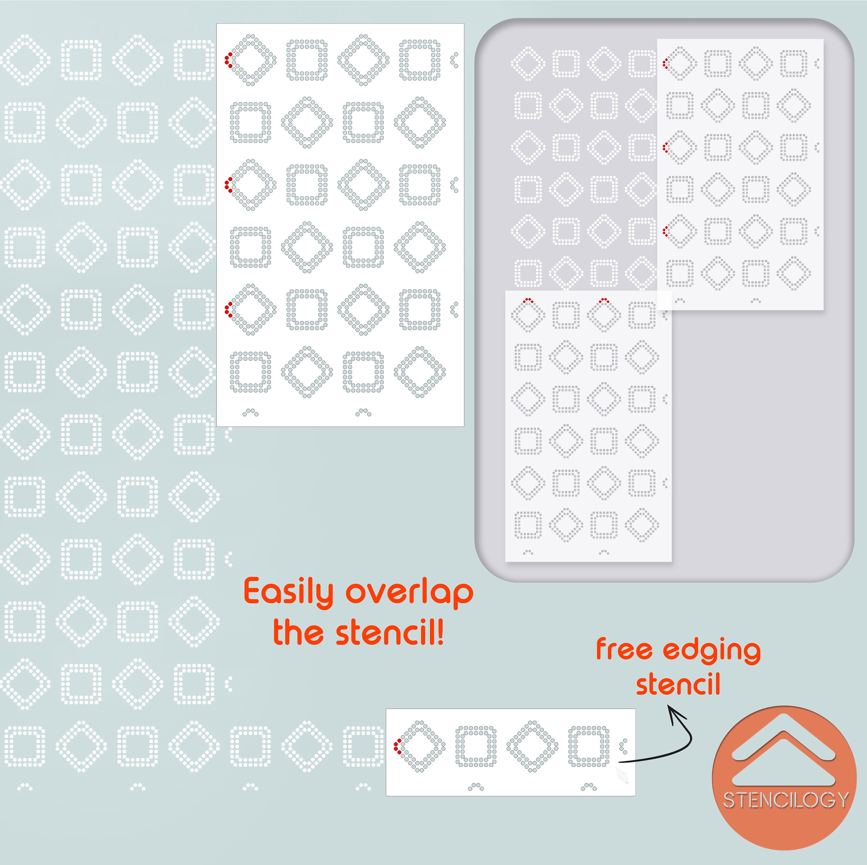 VORONYA Large Wall Stencil Pattern / Wall Stencils for Painting