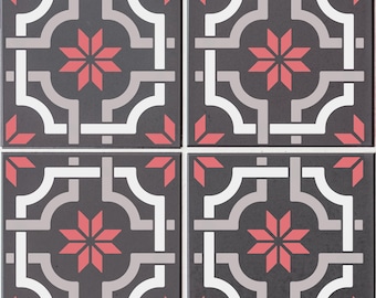 SUYLA Tile Stencil, Reusable Geometric Floor Wall Stencil (12x12 Inches)