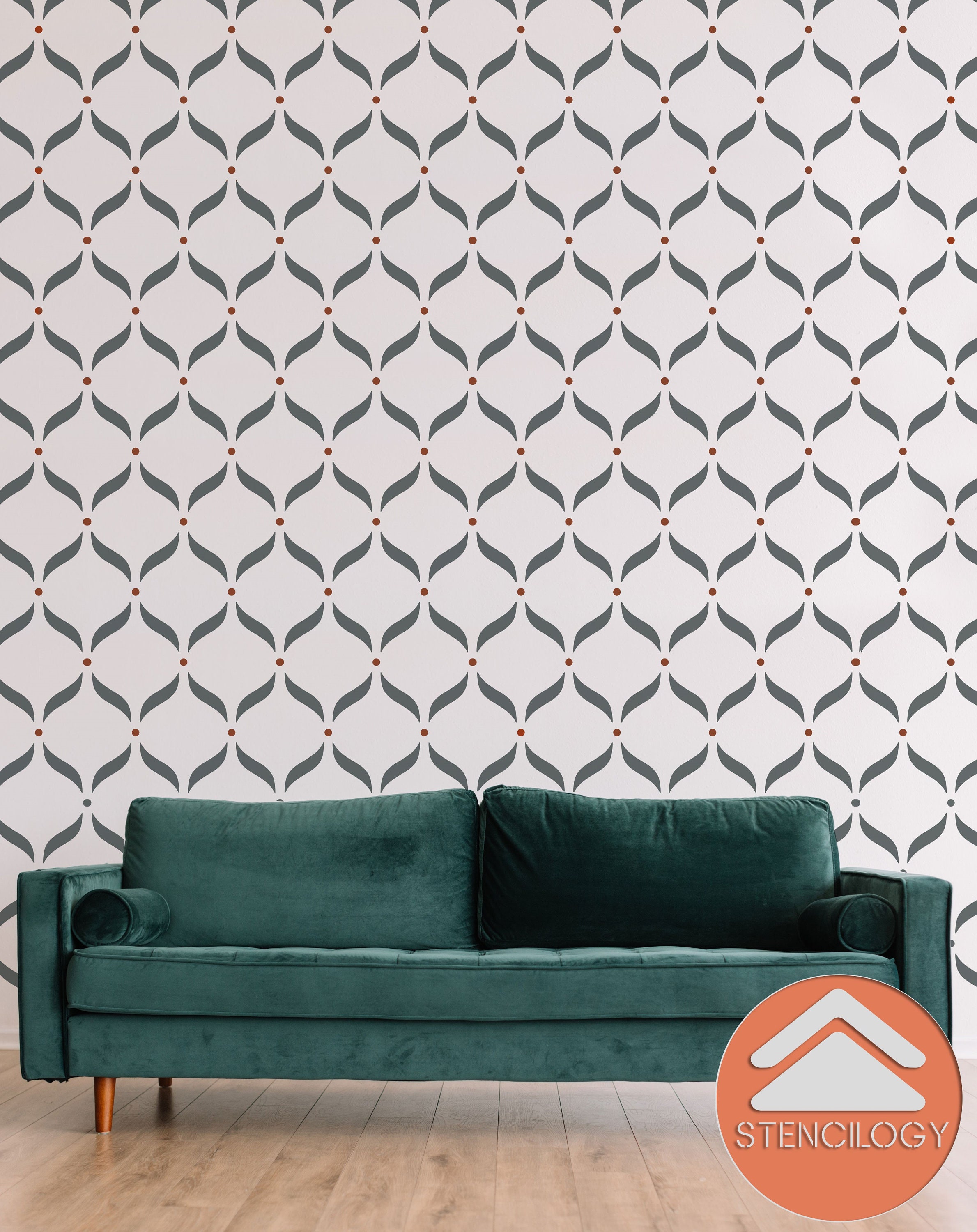 ALARA XL Wall Stencil / Lattice Large Wall Stencils for Painting