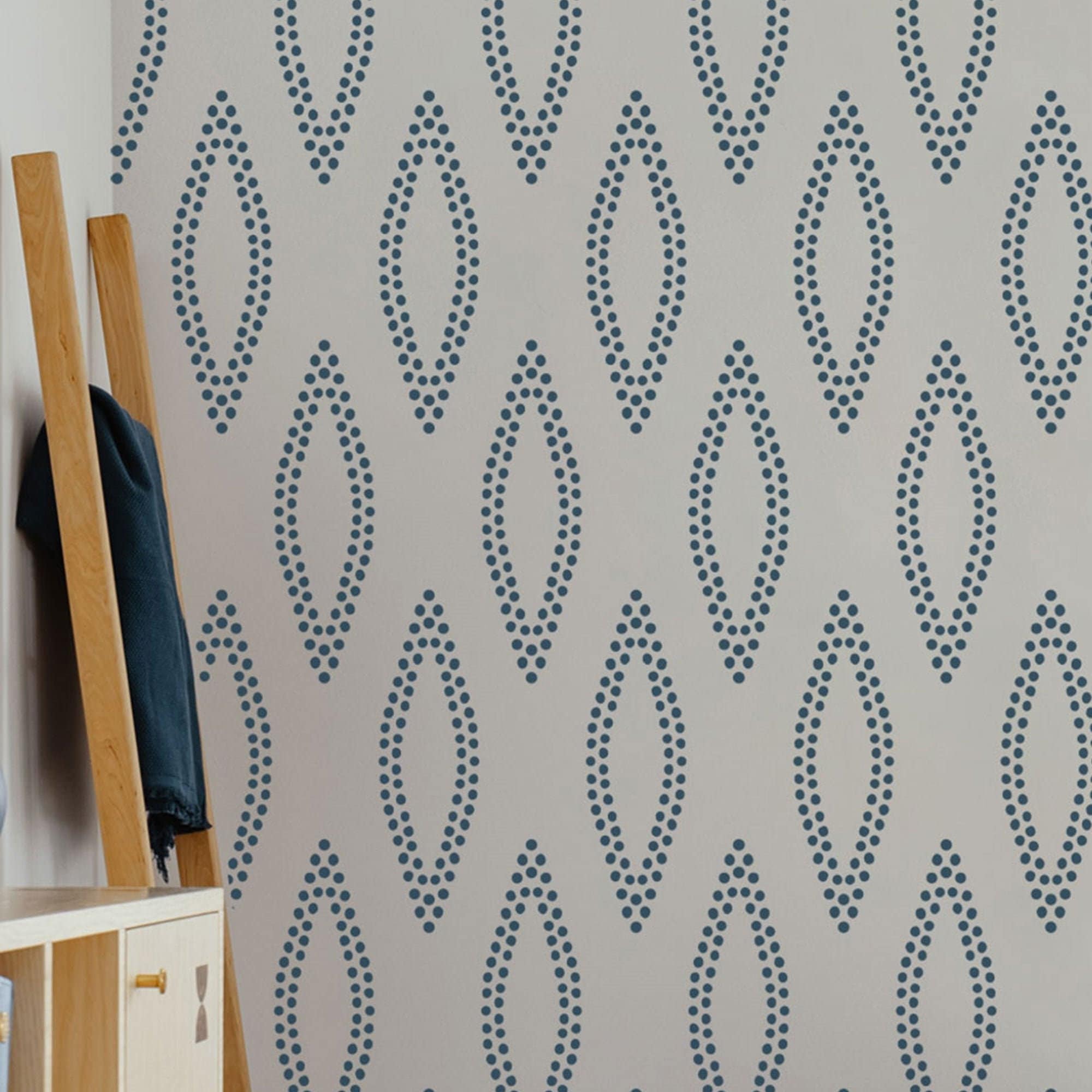 URAL Large Sashiko Wall Stencil Pattern / Large Wall Stencils for