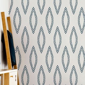 URAL - Large Sashiko Wall Stencil Pattern / Large Wall Stencils for Painting / Stencils For Walls / Geometric Scandinavian Wall Stencil