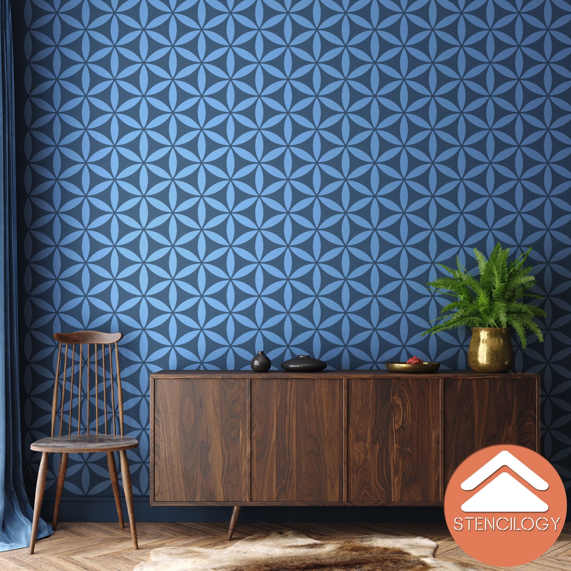 NILE XL Wall Stencil / Flower of Life Stencil / Wall Stencils for