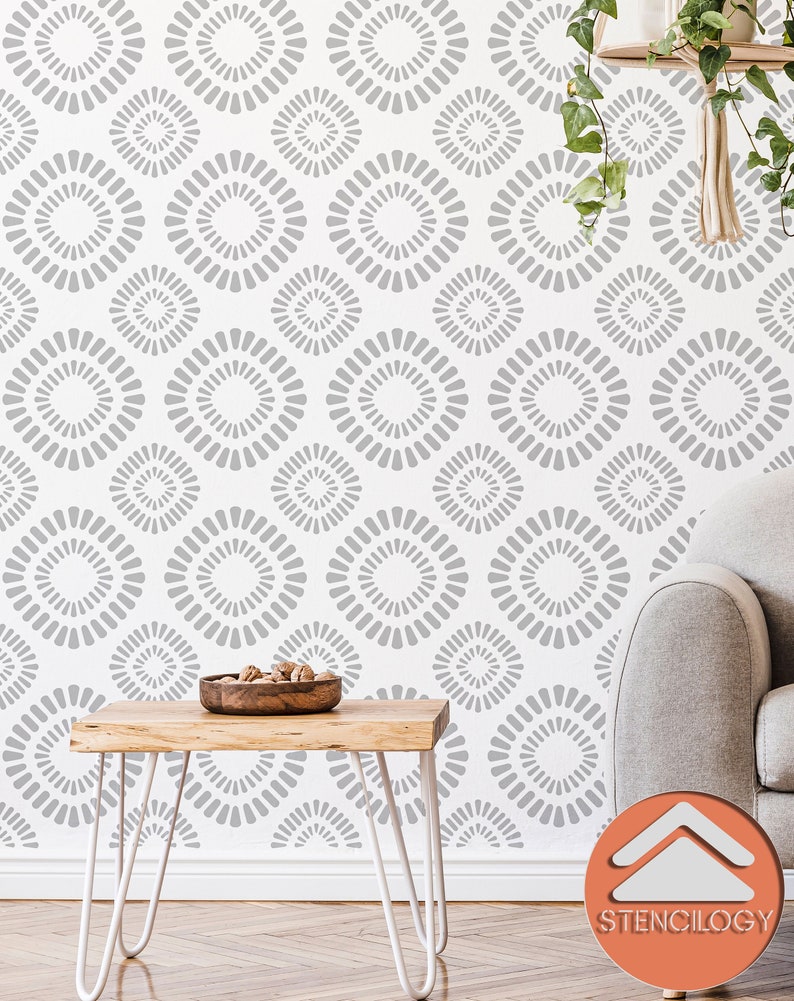 ASI Large Floral Wall Stencil Pattern / Large Wall Stencils Etsy Canada