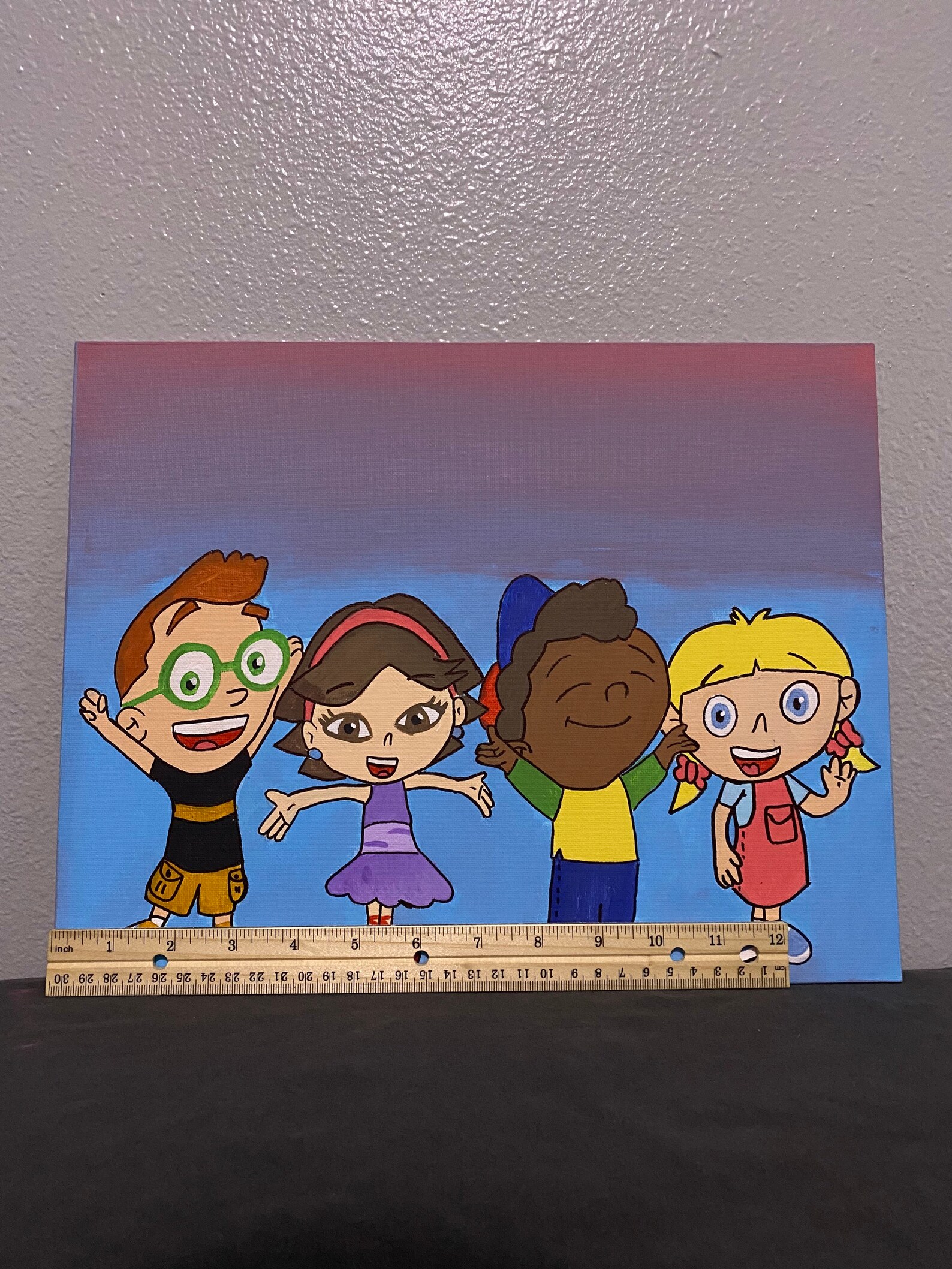 Disney little Einsteins hand painted canvas panel great for Etsy