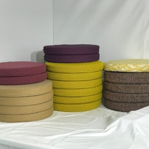 Multi-Colored Round Pillows/Footstools