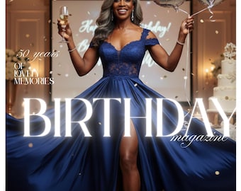 BIRTHDAY MAGAZINE TEMPLATE