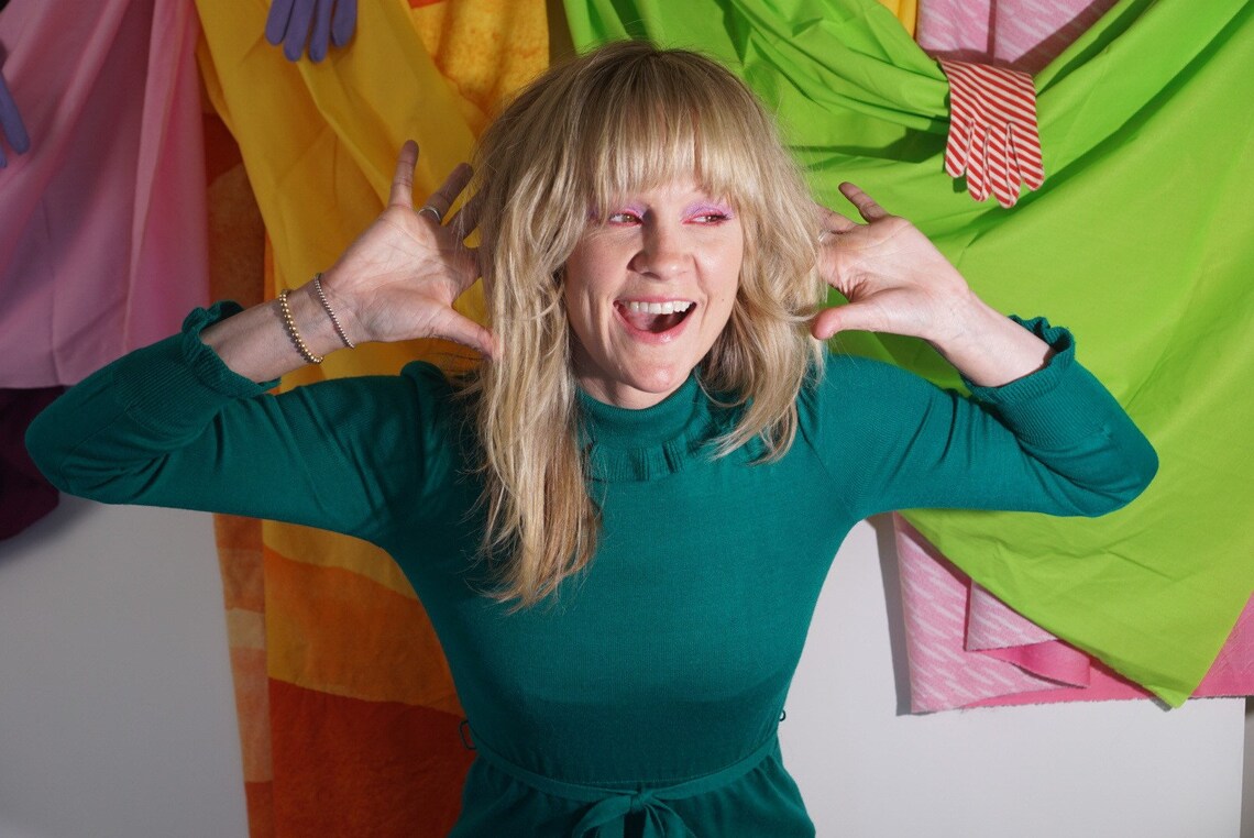 Vintage Emerald Green Knit Dress With Ruffled Turtleneck Etsy